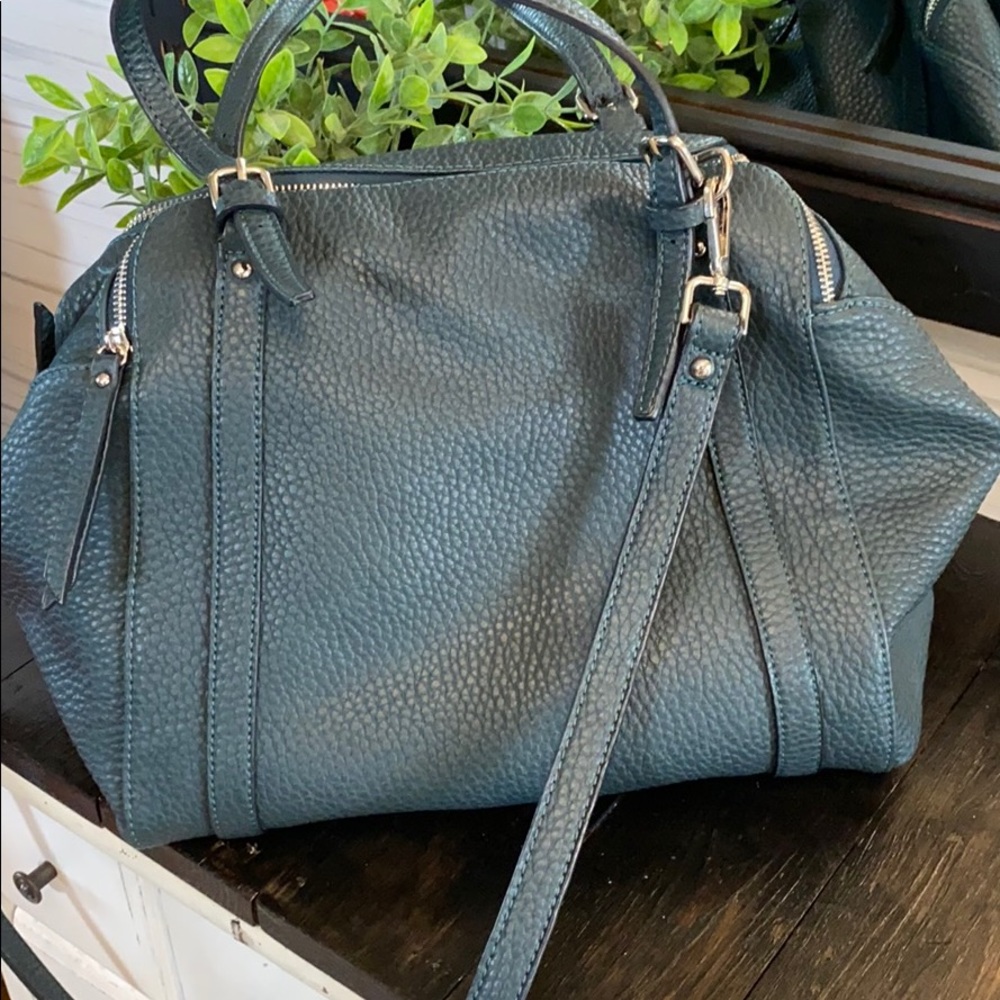 Beautiful color green purse with large pockets
